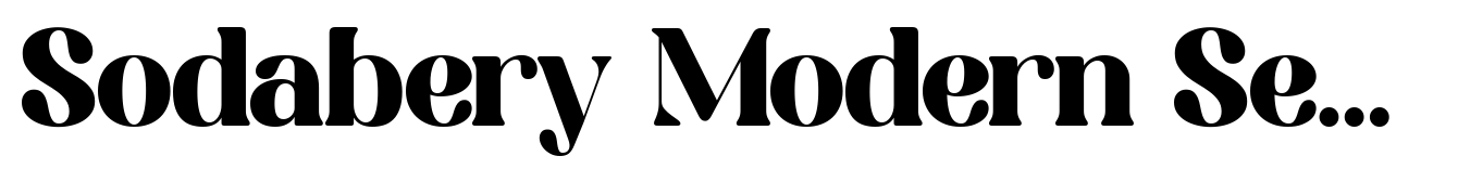 Sodabery Modern Serif