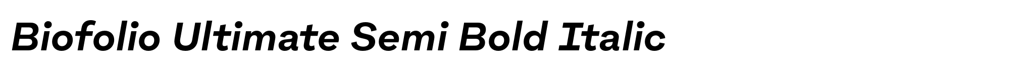 Biofolio Ultimate Semi Bold Italic image