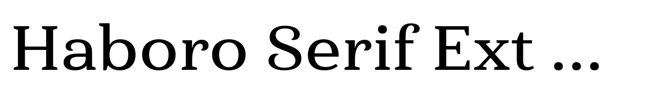 Haboro Serif Ext Demi