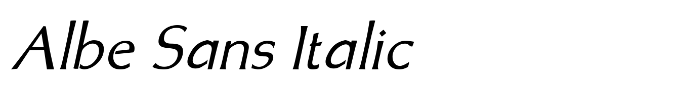 Albe Sans Italic