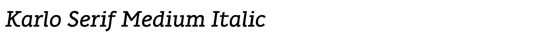 Karlo Serif Medium Italic image
