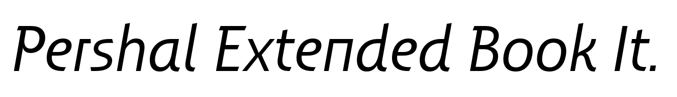 Pershal Extended Book Italic