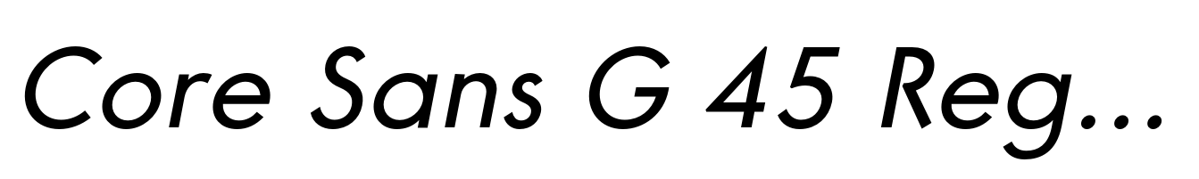 Core Sans G 45 Regular Italic
