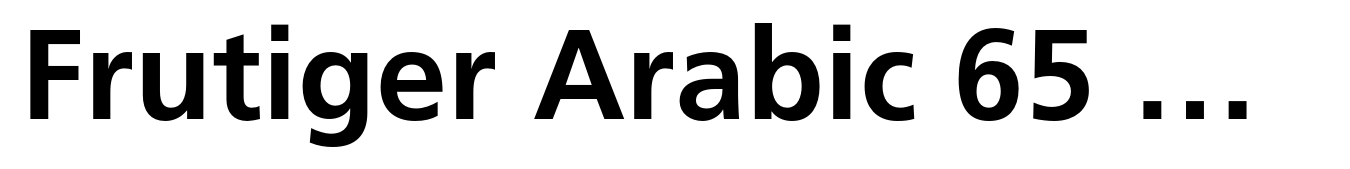 Frutiger Arabic 65 Bold