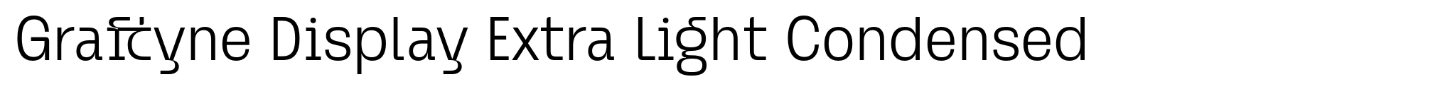 Graftyne Display Extra Light Condensed image