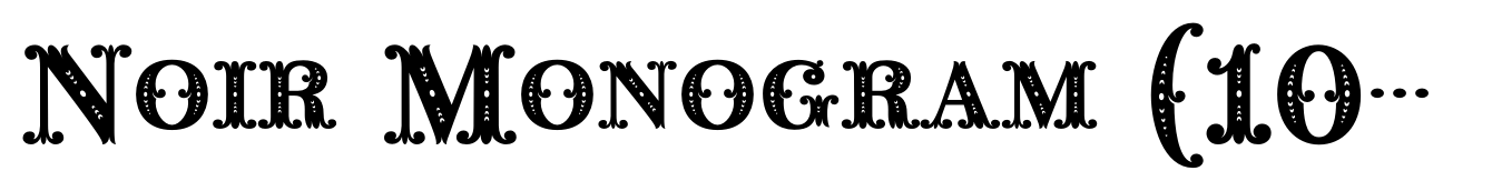 Noir Monogram (10000 Impressions)