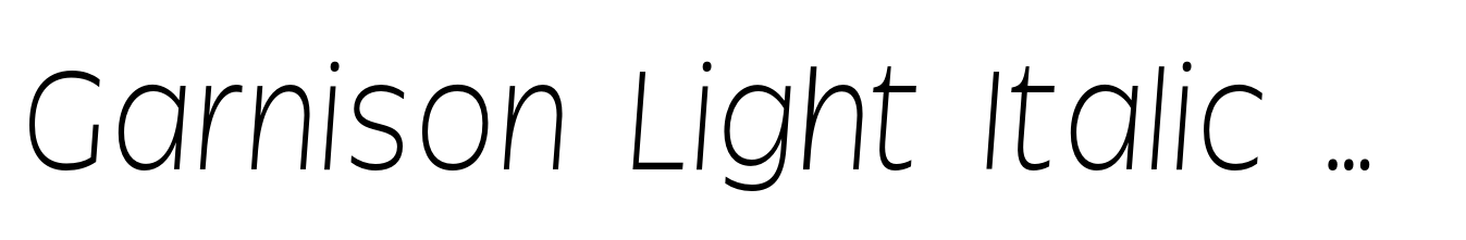 Garnison Light Italic Mono