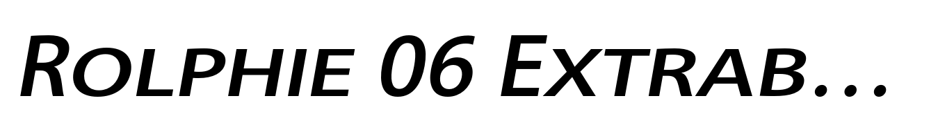 Rolphie 06 Extrabold SC Italic