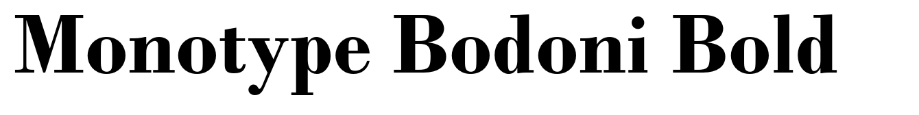 Monotype Bodoni Bold
