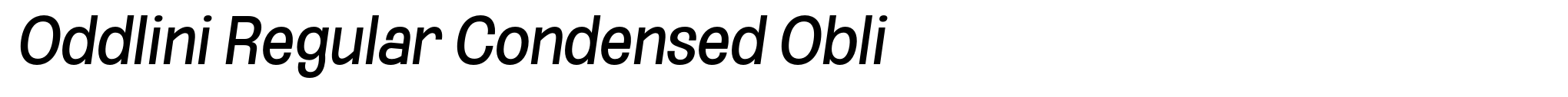 Oddlini Regular Condensed Obli image