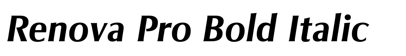 Renova Pro Bold Italic