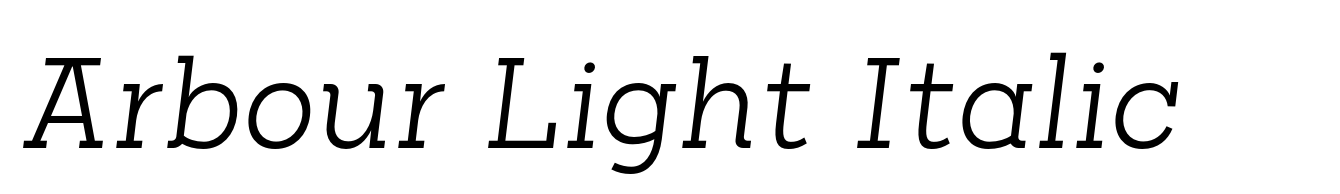 Arbour Light Italic