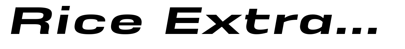 Rice Extra Bold Wide Oblique