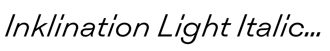 Inklination Light Italic 2