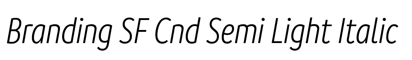 Branding SF Cnd Semi Light Italic