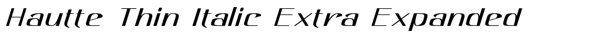 Hautte Thin Italic Extra Expanded image