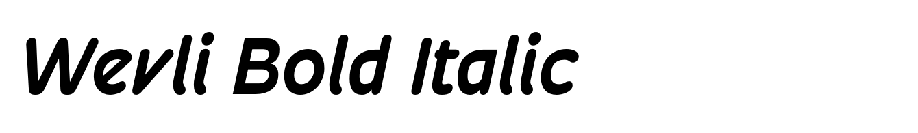 Wevli Bold Italic