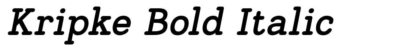 Kripke Bold Italic