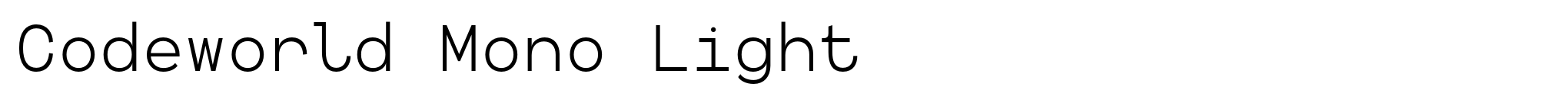 Codeworld Mono Light image