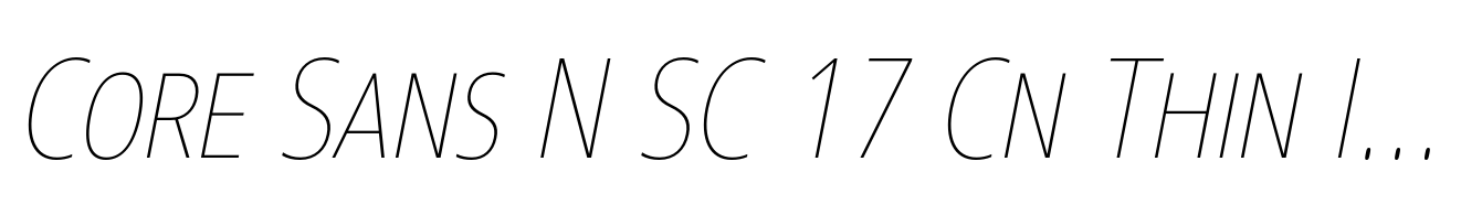 Core Sans N SC 17 Cn Thin Italic