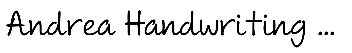 Andrea Handwriting Script Upright