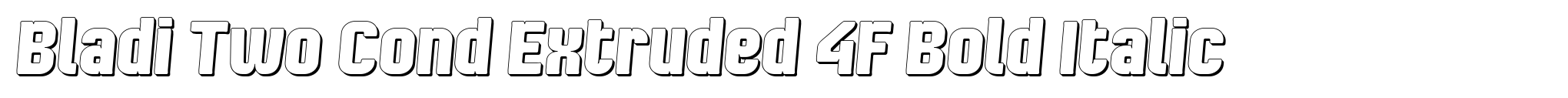 Bladi Two Cond Extruded 4F Bold Italic image