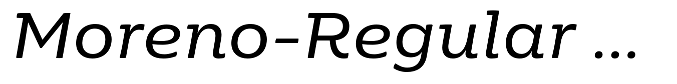 Moreno-Regular Italic