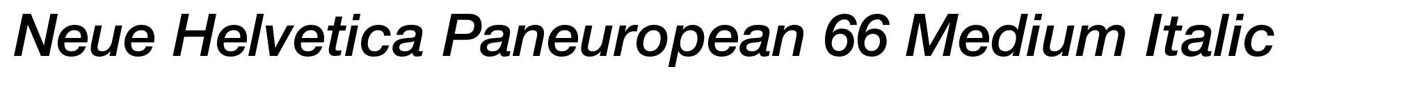 Neue Helvetica Paneuropean 66 Medium Italic image