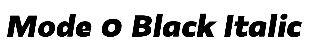 Mode 0 Black Italic
