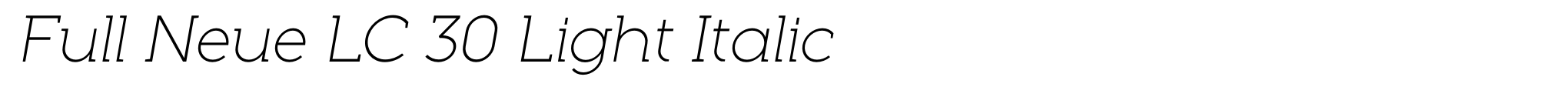 Full Neue LC 30 Light Italic image