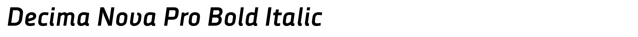 Decima Nova Pro Bold Italic image