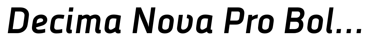 Decima Nova Pro Bold Italic