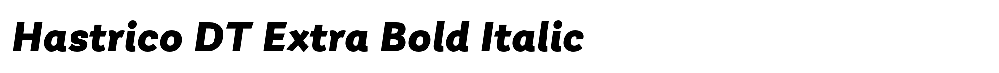 Hastrico DT Extra Bold Italic image