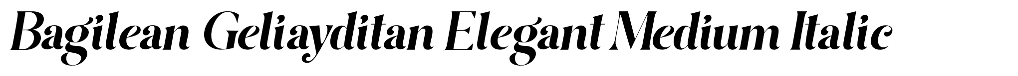 Bagilean Geliayditan Elegant Medium Italic image