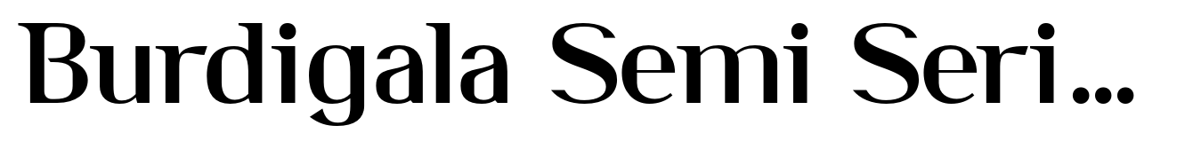 Burdigala Semi Serif Extra Bold Expanded