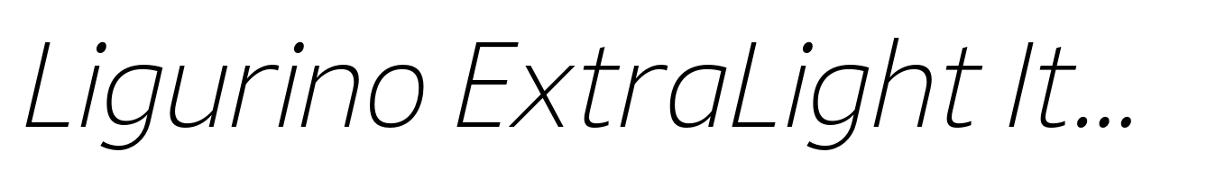 Ligurino ExtraLight Italic
