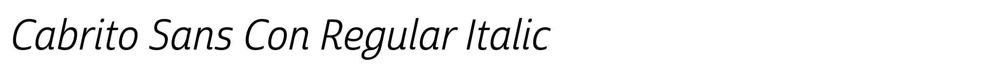 Cabrito Sans Con Regular Italic image