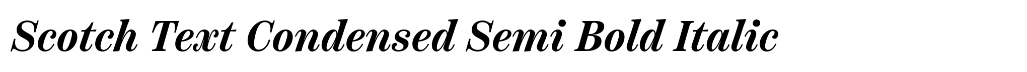 Scotch Text Condensed Semi Bold Italic image