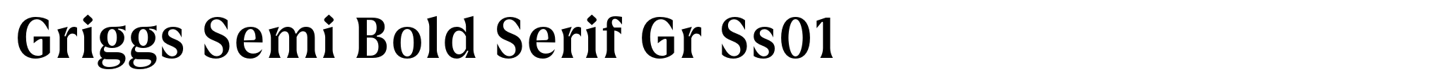 Griggs Semi Bold Serif Gr Ss01 image