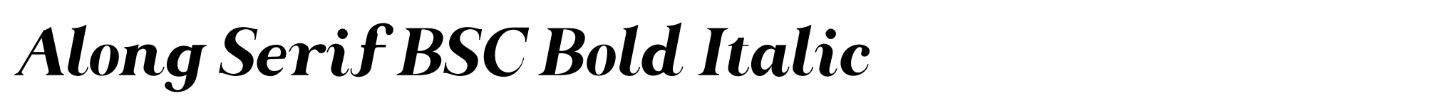Along Serif BSC Bold Italic image