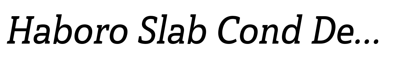 Haboro Slab Cond Demi Italic