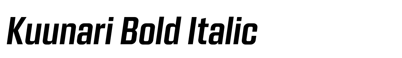 Kuunari Bold Italic
