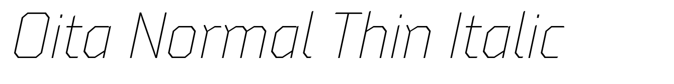 Oita Normal Thin Italic