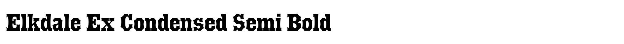 Elkdale Ex Condensed Semi Bold image