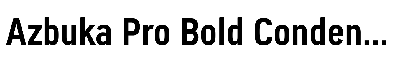 Azbuka Pro Bold Condensed Font | Webfont & Desktop | MyFonts