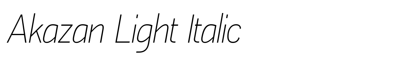 Akazan Light Italic