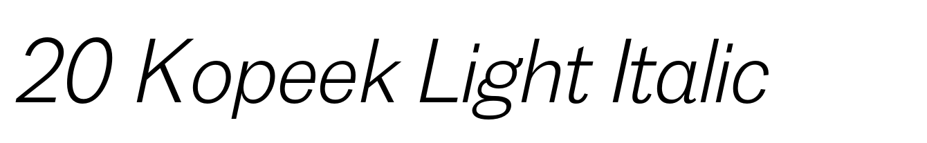 20 Kopeek Light Italic