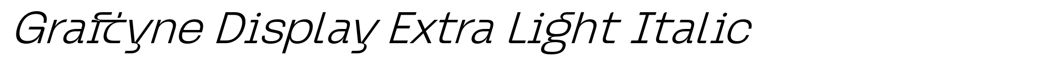 Graftyne Display Extra Light Italic image