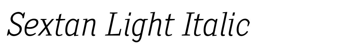 Sextan Light Italic