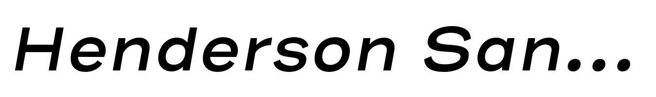 Henderson Sans Basic Semi Bold Italic